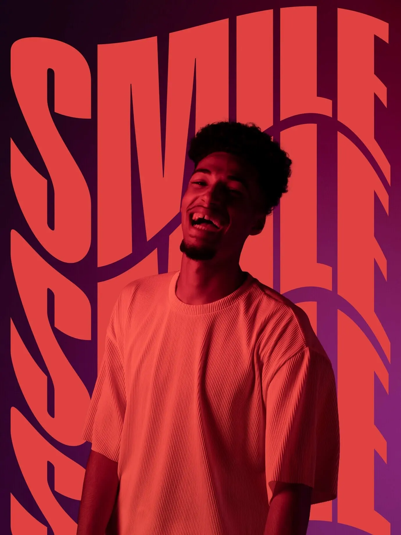 Personenporträt mit gewellter Textur.